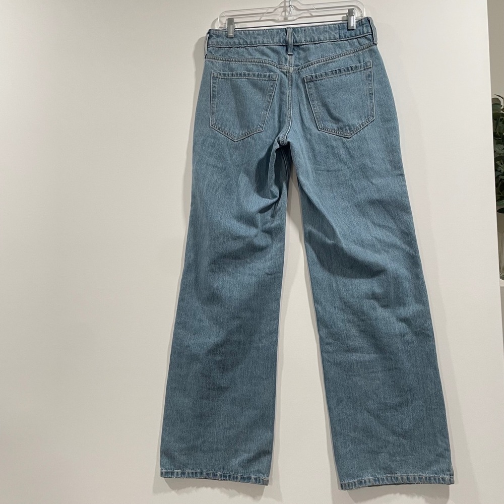 Hollister Low-Rise Baggy Distressed Light Wash Jeans Womens 2L W26 Long Y2K 90s - Picture 4 of 7
